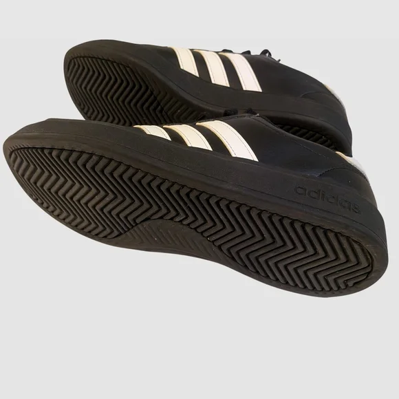 Adidas Classic Black Sneakers with White Stripes - Picture 3 of 3